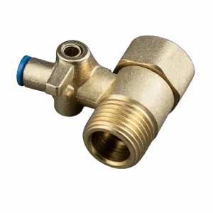 Messing Wasseranschluss mit Absperrhahn für Osmoseanlage – Inga-Ro-Systems